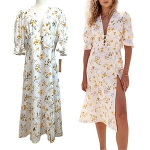 Reformation | Dresses | Reformation Maribel Floral Print Linen Sundress Sz  2 | Poshmark